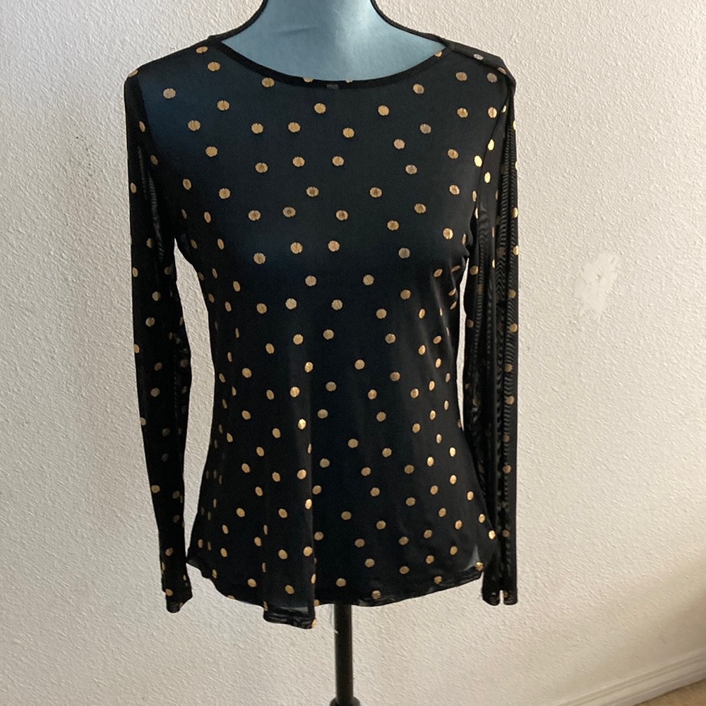 Ultra Flirt sheer long sleeve top